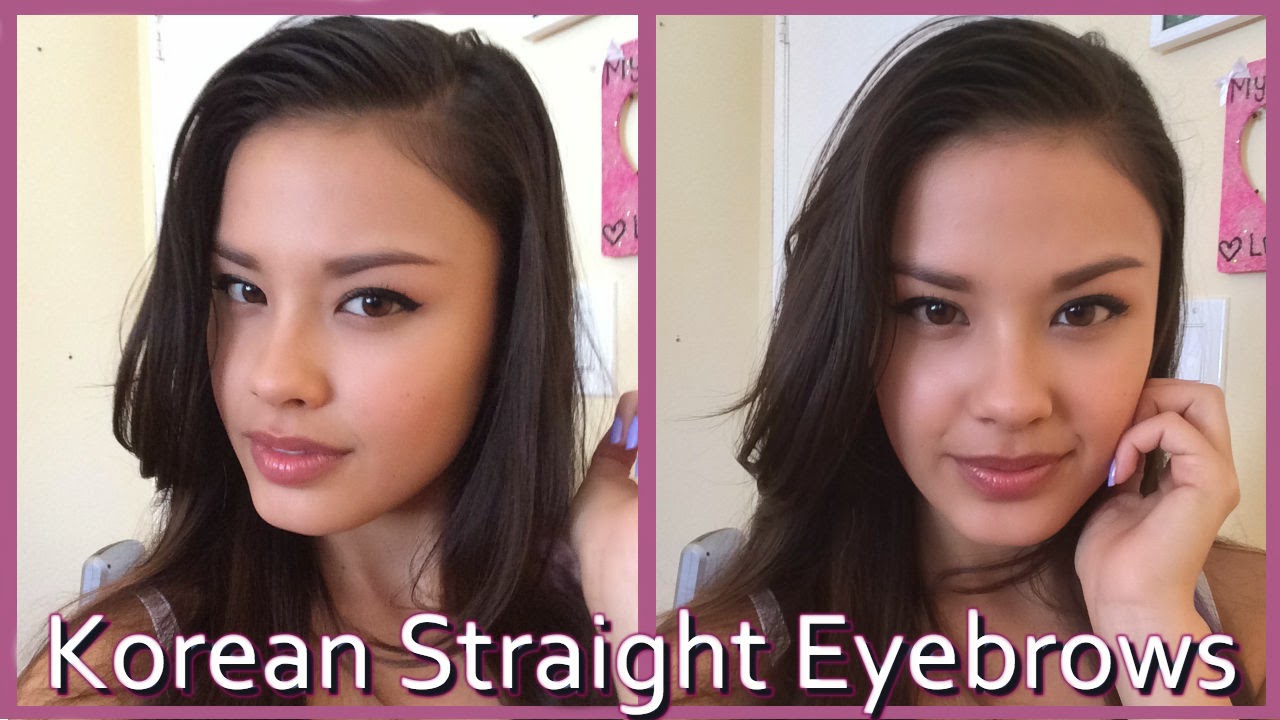 Korean Style Ulzzang Straight Eyebrow Tutorial ♥ 자연스러운 일자 눈썹 투토리얼