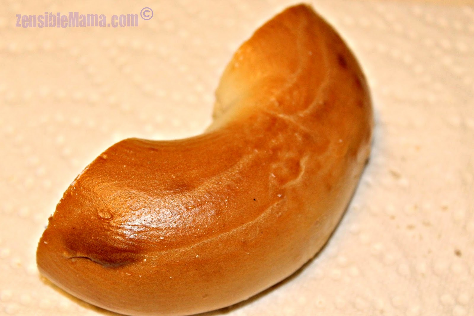 Zensible Mama How to Cut Bagel Fair and Square or Round