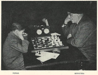 Partida de ajedrez Dr. Bernstein-Pomar en el Torneo de Londres 1946