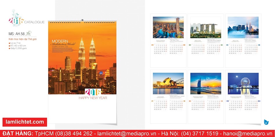 Mẫu Thiết Kế Lịch Treo Tường Đẹp Rẻ: Lịch 7 Tờ Lòxo AH58 - Kiến Trúc Hiện Đại Thế Giới Mẫu Thiết Kế Lịch Treo Tường Đẹp Rẻ: Lịch 7 Tờ Lòxo AH58 - Kiến Trúc Hiện Đại Thế Giới