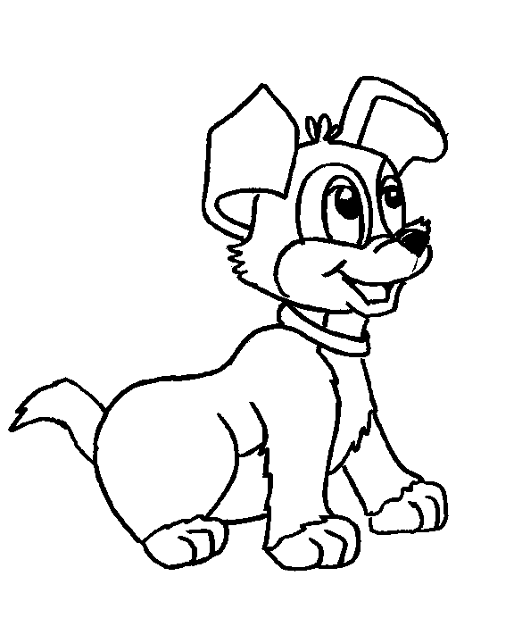 Cute Dog Coloring Pages