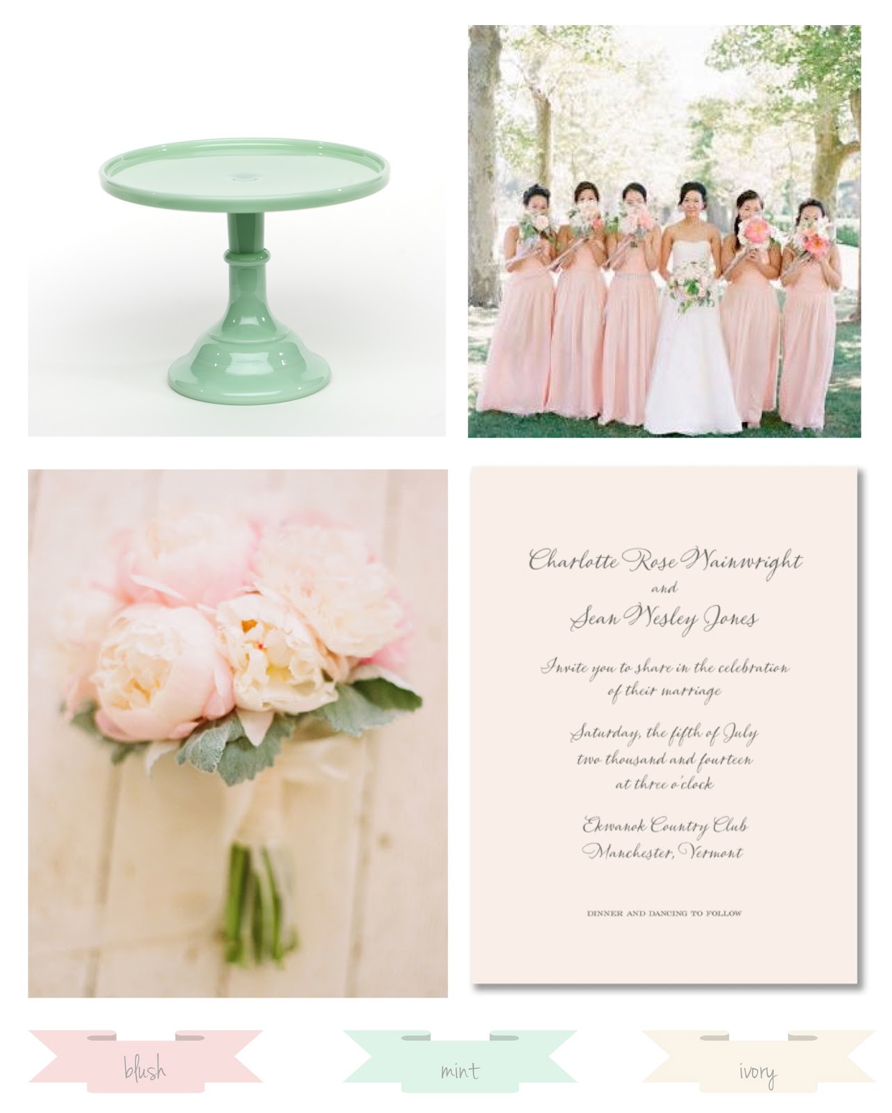 Pink and Mint Wedding Julie Blanner