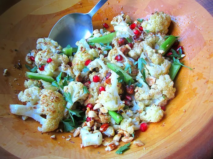 Ottolenghi's Roasted Cauliflower Salad w/ Hazelnuts