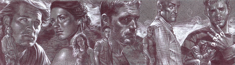Lost, Original Sketch Card © 2012 Jeff Lafferty