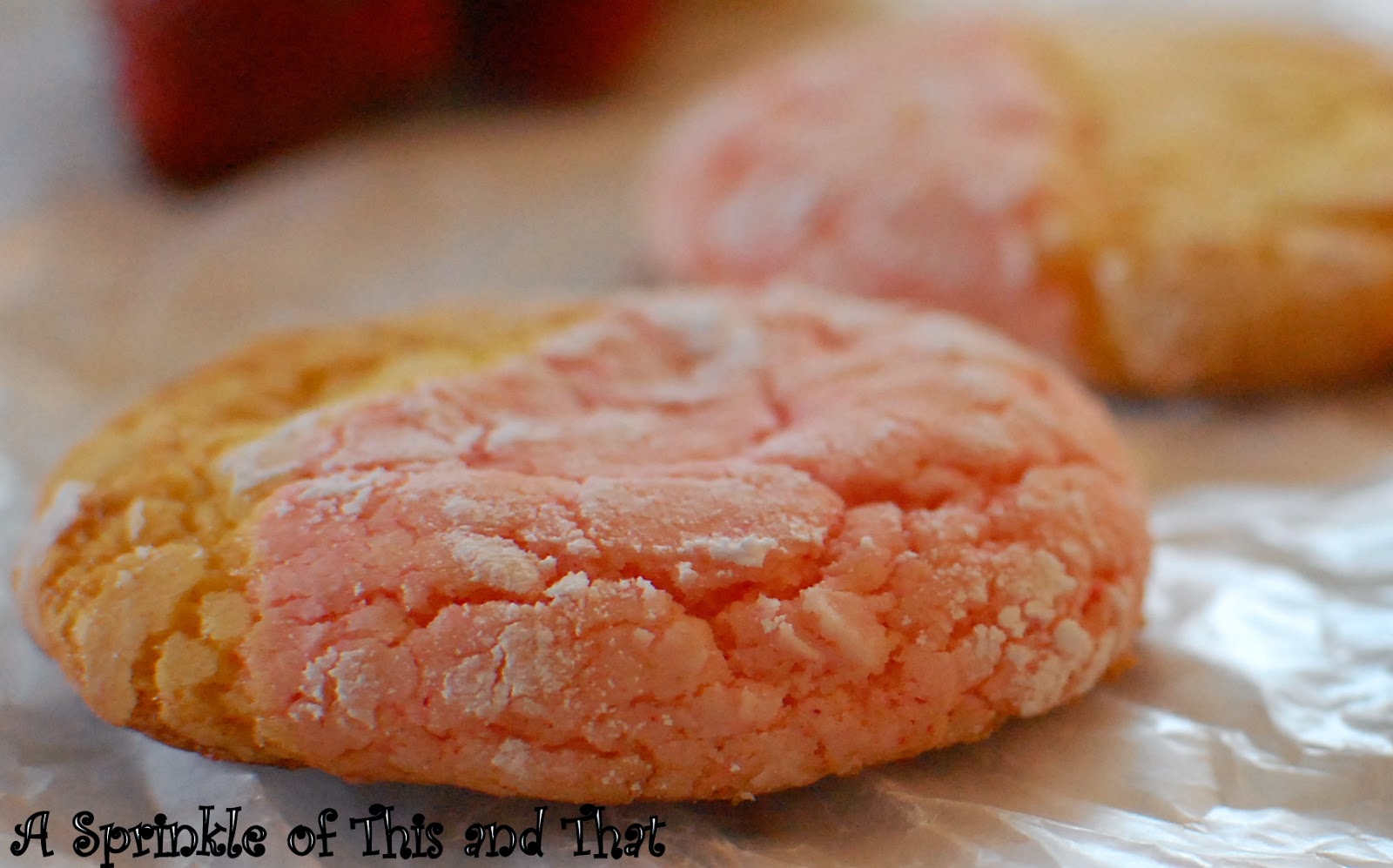 A Sprinkle of This and That Strawberry Lemonade Ice Cream Cookie