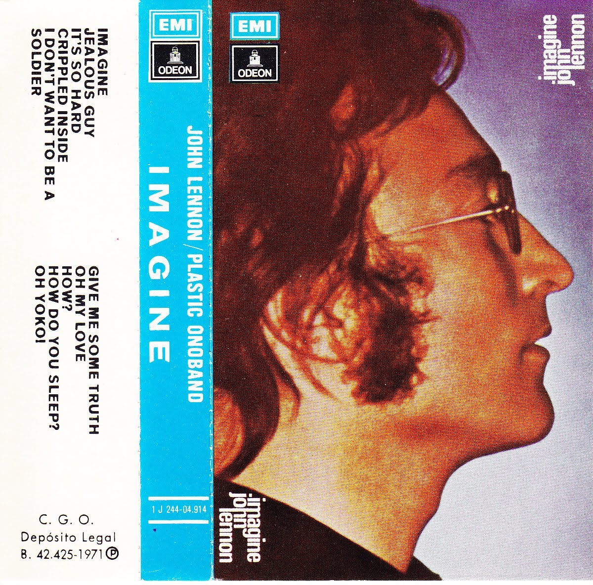 Carátulas de cassettes musicales: John Lennon - IMAGINE