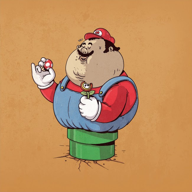 Fat Mario Bross Fat Super Hero Gemuk - Fat Mario Bross