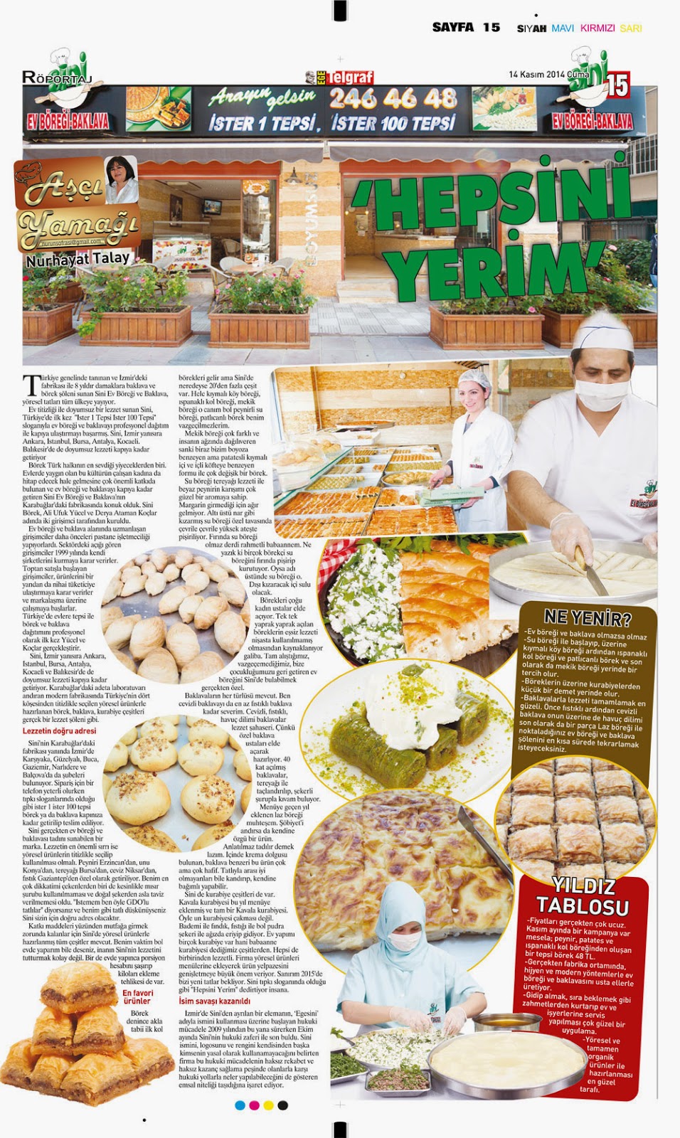 sini börek fiyatları 2014