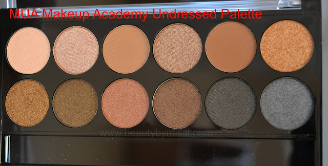 MUA Makeup Academy Undressed Palette review