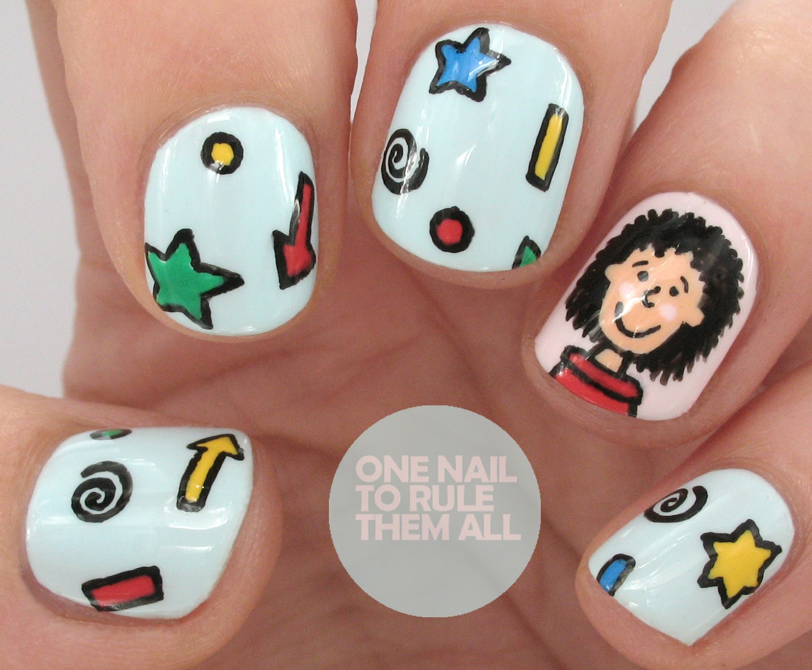 One Nail To Rule Them All: Tracey Beaker Nail Art - Bog Off!