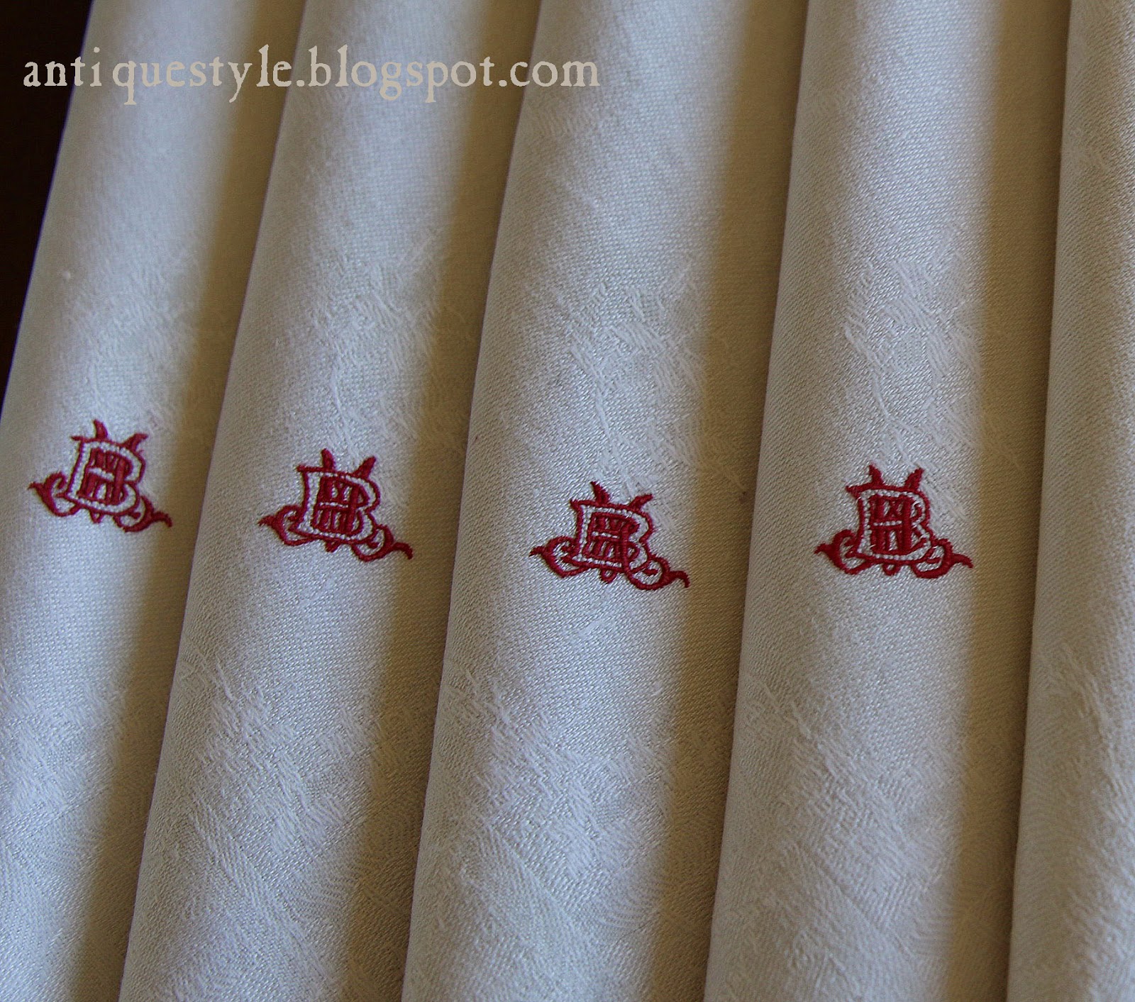 Antique Style Ironing Vintage Linen Napkins With A Miele Rotary Iron