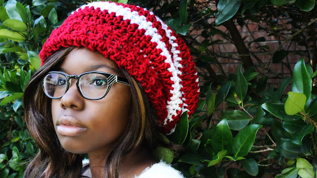 DIY // How To Crochet Candy Cane Crochet Inspired Hat // Free Pattern!
