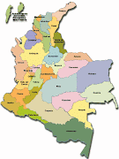CAPITALES Y DEPARTAMENTOS DE COLOMBIA mapa de colom