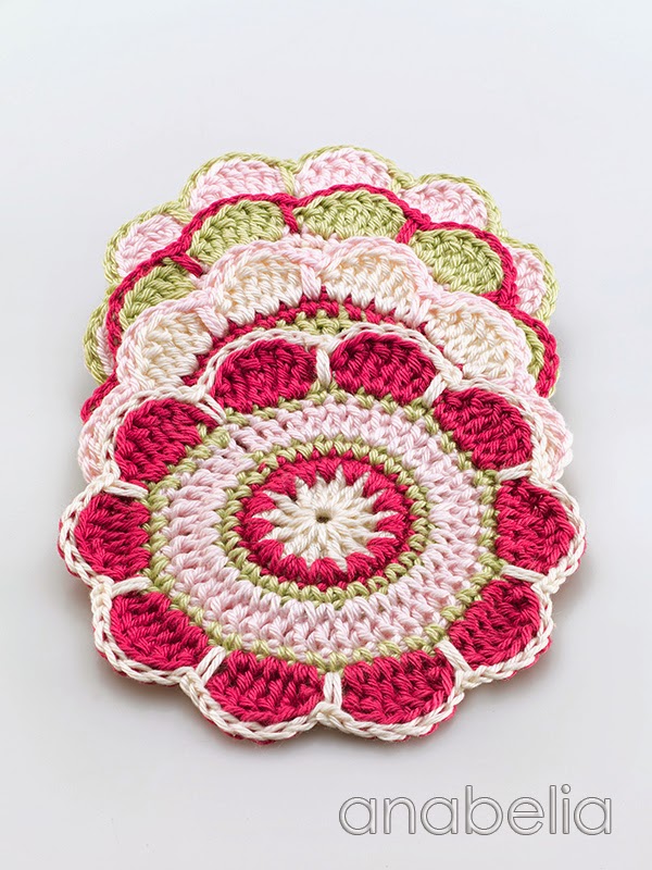 Spring Flowers coasters by Anabelia Craft Design