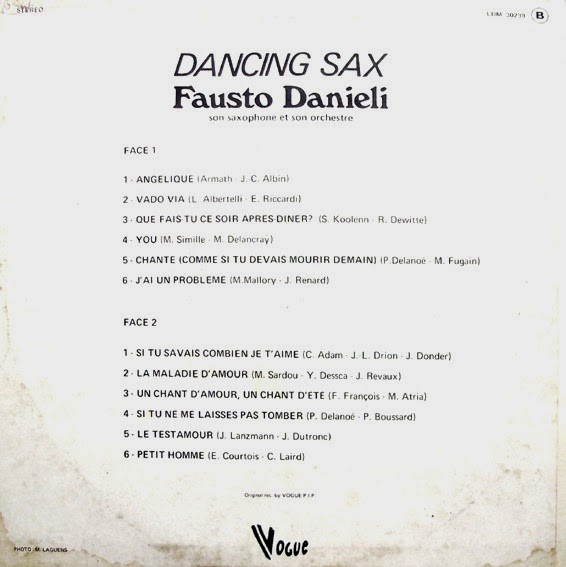 Fausto Danieli Son Saxophone Et Son Orchestre Adagio In Sax Fausto Danieli Son Saxophone Et Son Orchestre Adagio In Sax