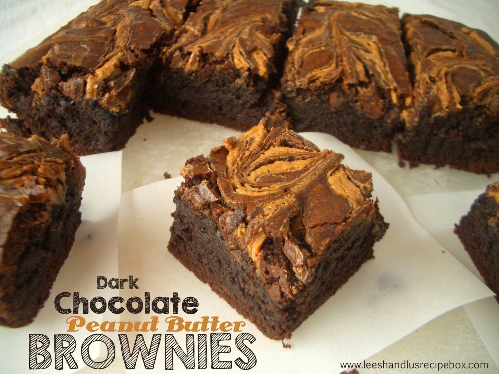 Dark Chocolate Peanut Butter Brownies | Leesh & Lu's Recipe Box