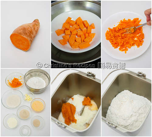 番薯吐司製作圖 Sweet Potato Toast Procedures