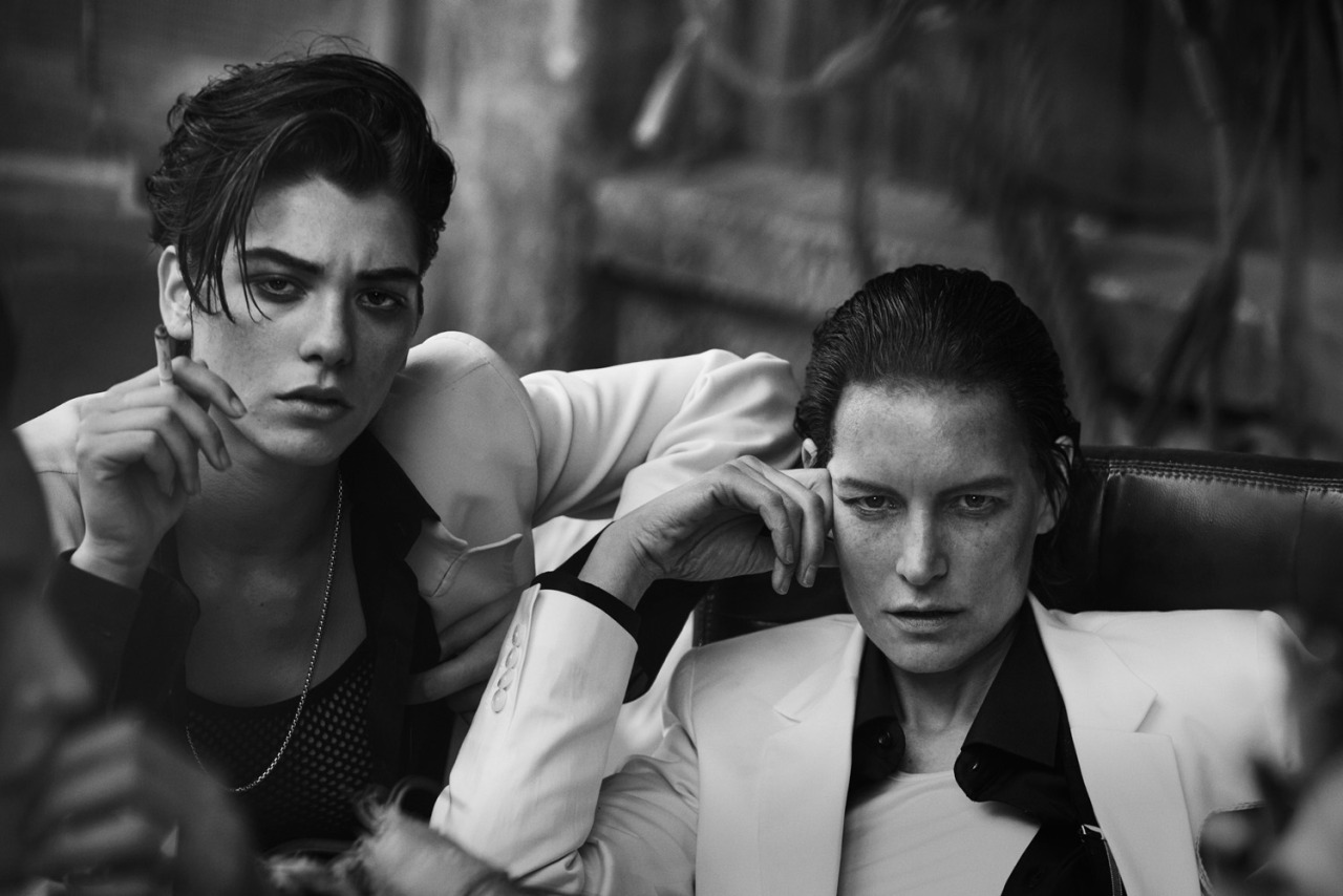 Steffy Argelich, Kirsten Owen, Sasha Pivovarova & Guinevere van Seenus in  Vogue Italia May 2015 by Peter Lindbergh