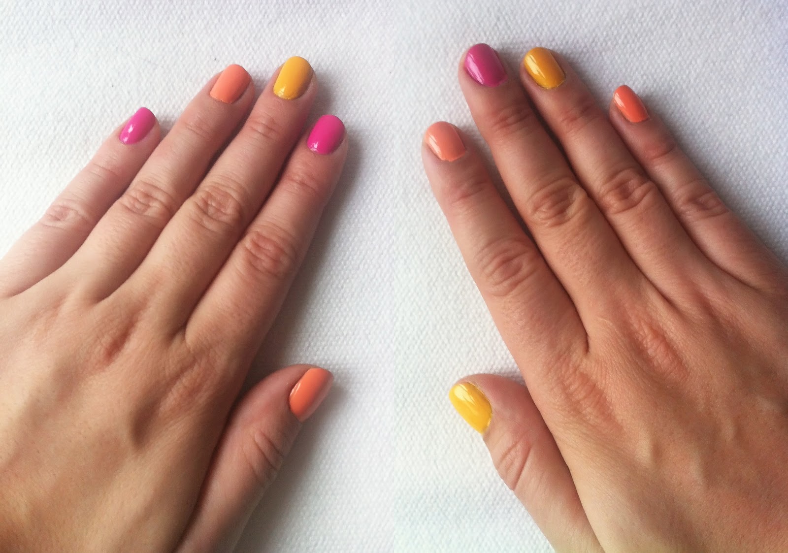 3. Color block nails - wide 2