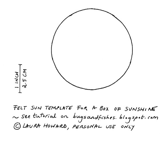 template of a sun