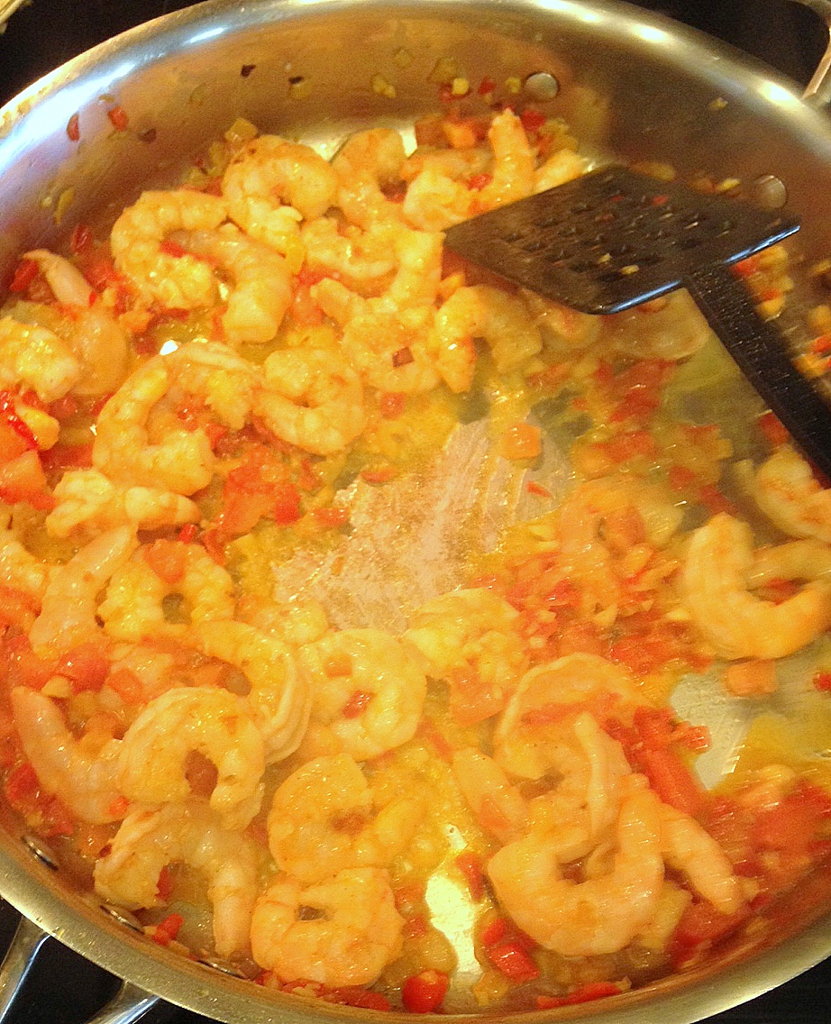 Arizona Renaissance Woman 43. Shrimp and Grits Tacos with Smoked Green