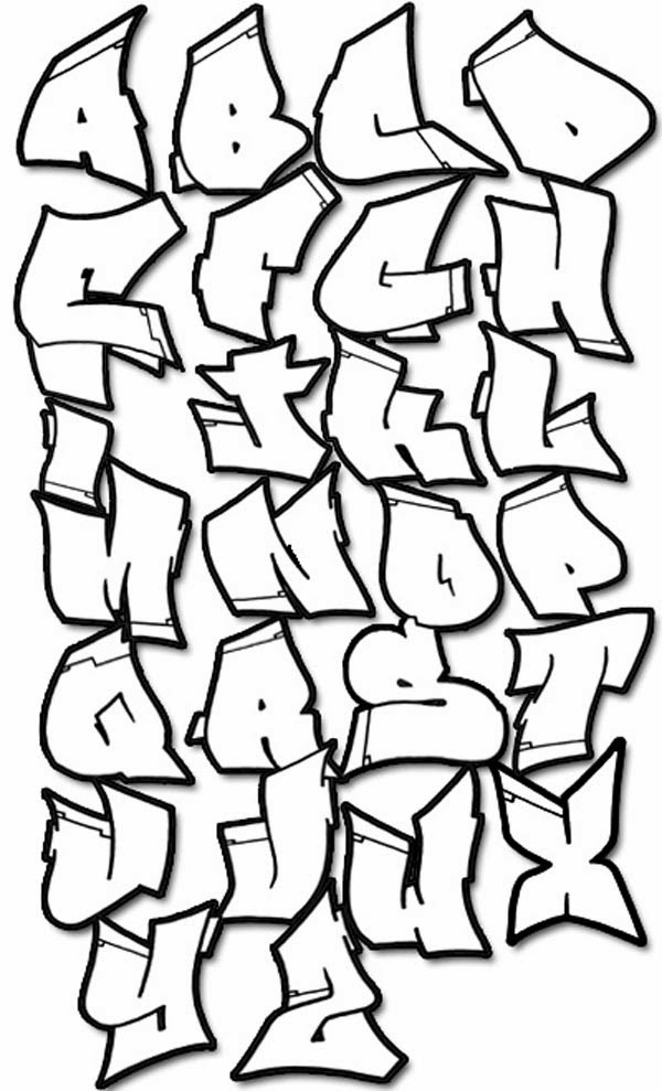 Graffiti Schrift Abc Graffiti Buchstaben A Z Graffiti Schrift
