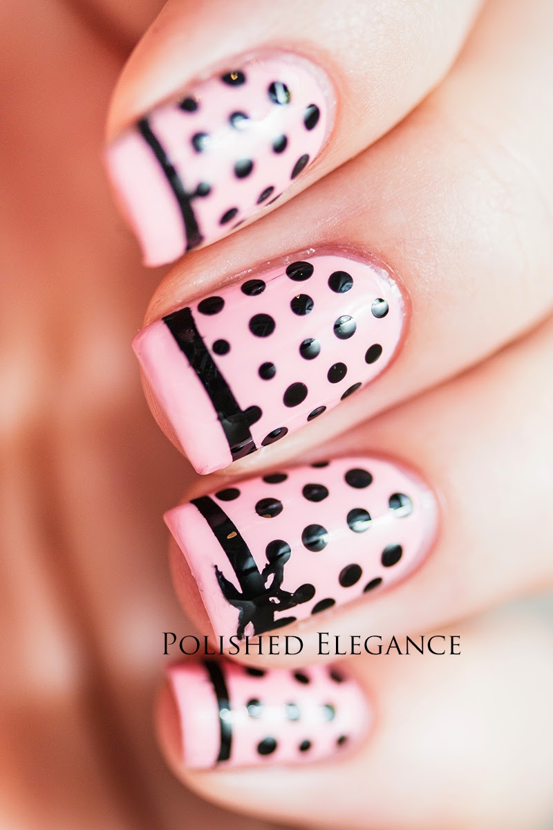 Polished Elegance: Pink ribbon dotticure