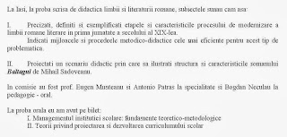 Subiecte limba si literatura romana - grad II - Iasi 2013 Subiecte limba si literatura romana - grad II - Iasi 2013