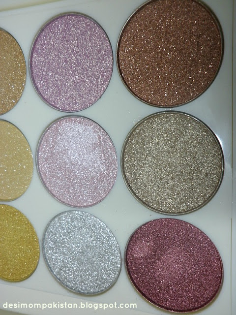 JUST GOLD DIAMOND GLITTER EYESHADOW PALETTE FOURTH FIFTH ROW