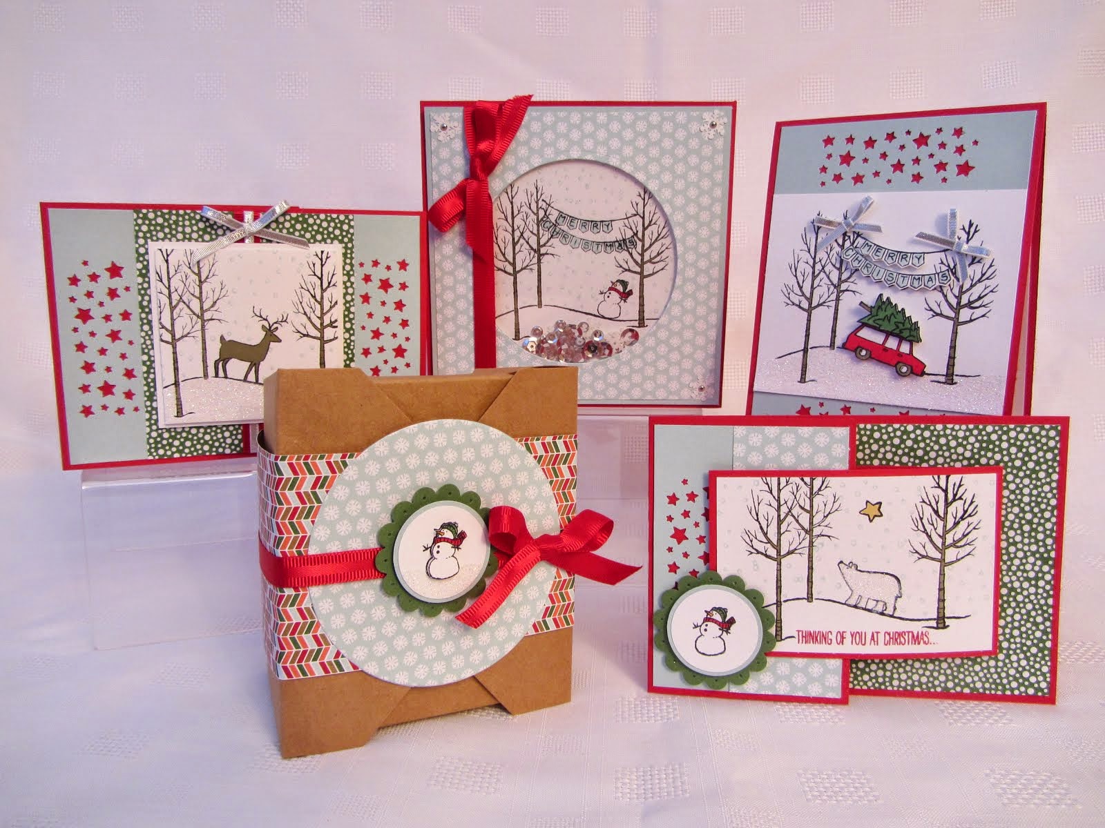 White Christmas Stamp Class