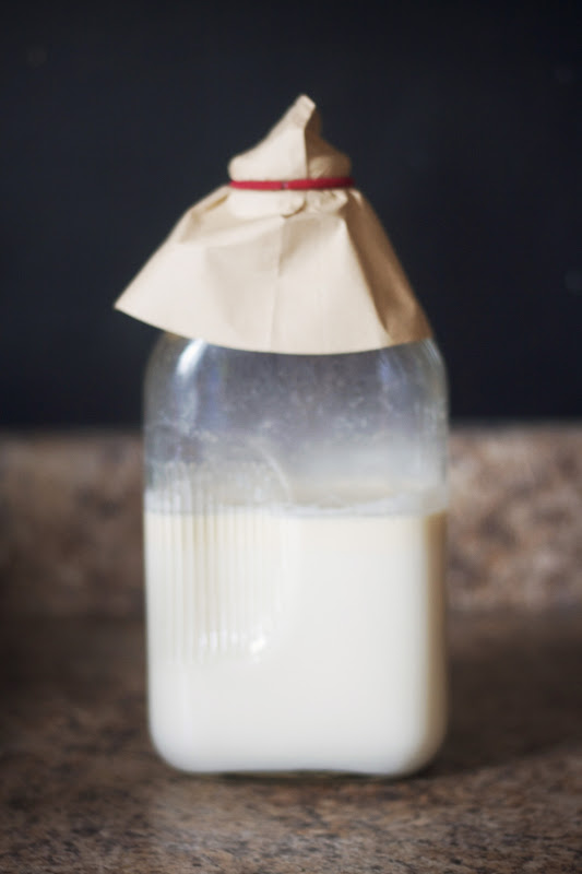 A Simmering Pot and a Mom Making Cultured Raw Buttermilk