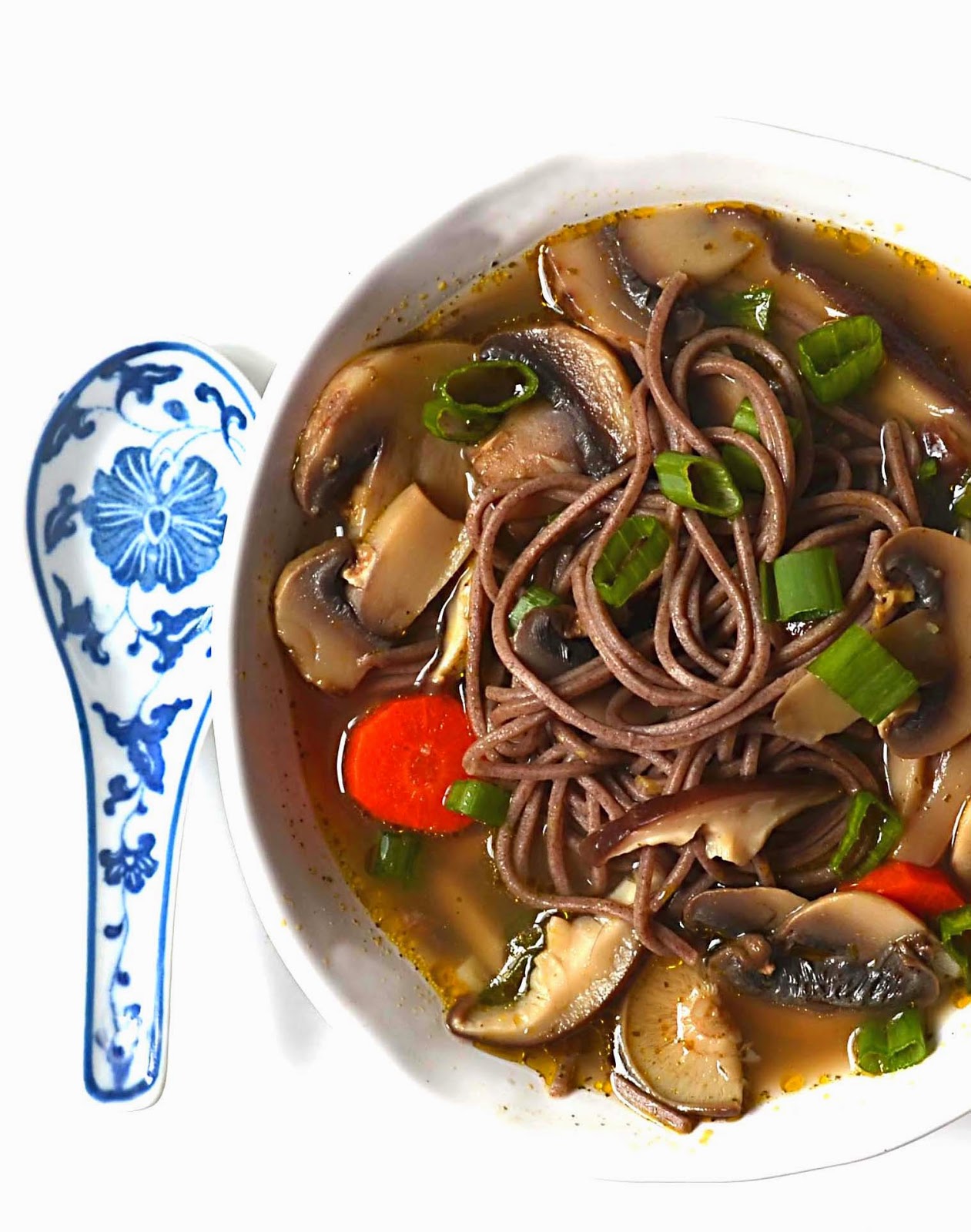 Sew French Double Mushroom Soba Noodle Soup