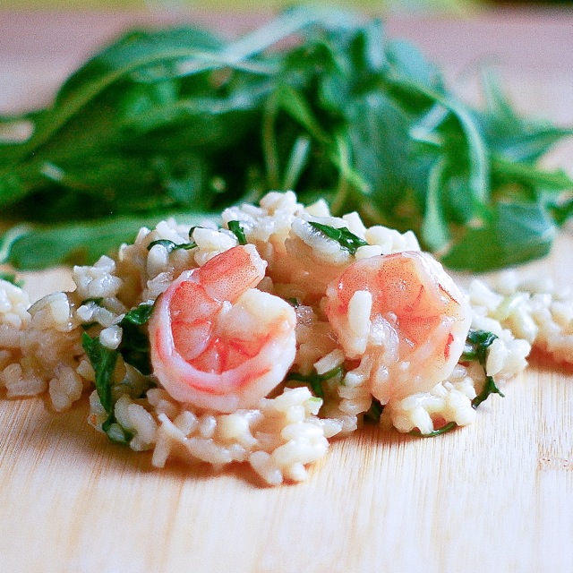 The Yum Yum Factor Shrimp and Arugula Risotto