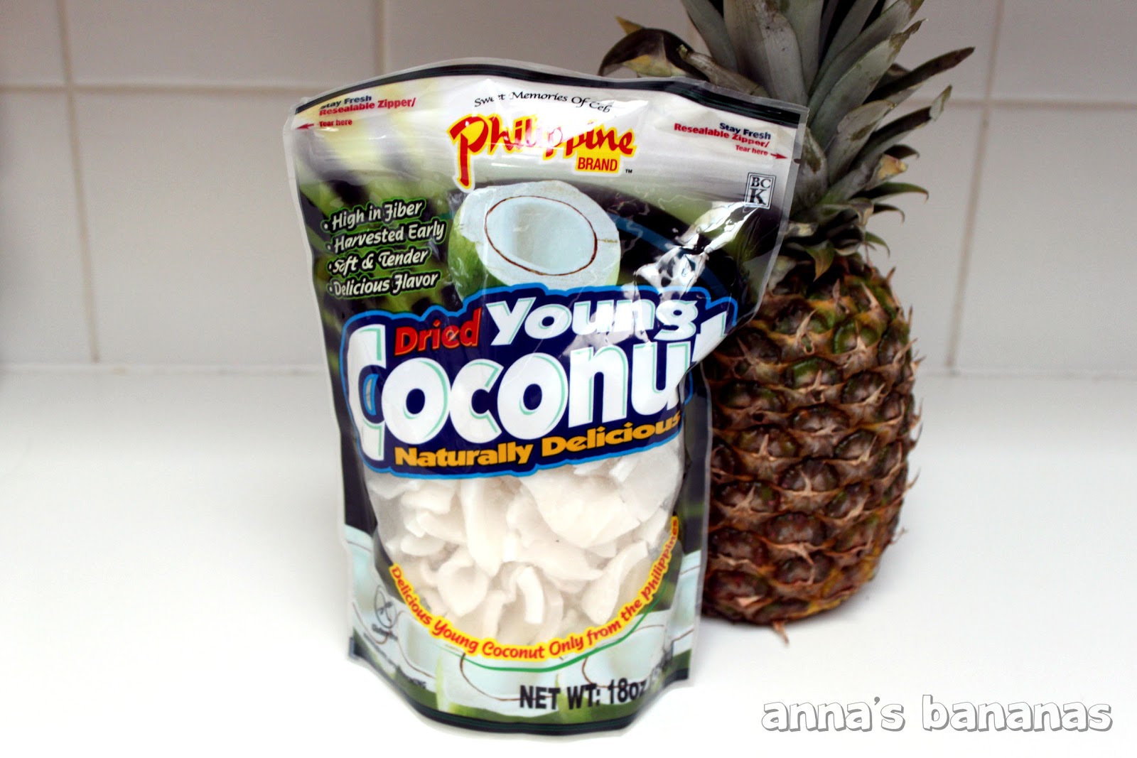 anna's bananas Dried Young Coconut