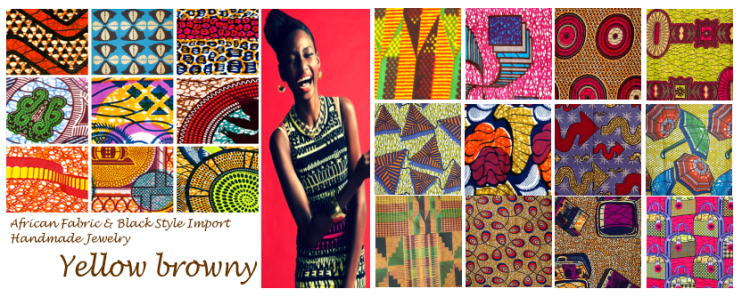 Africa & Black Style Handmade Jewelry & Import 【yellow browny】