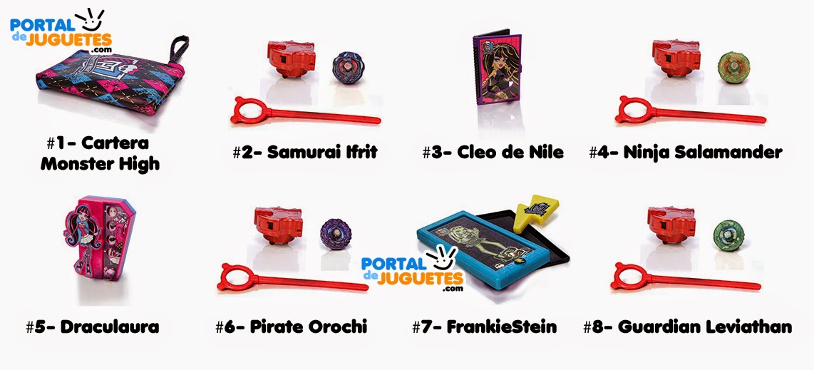 juguetes monster high beyblade happy meal mc donalds nombres lista