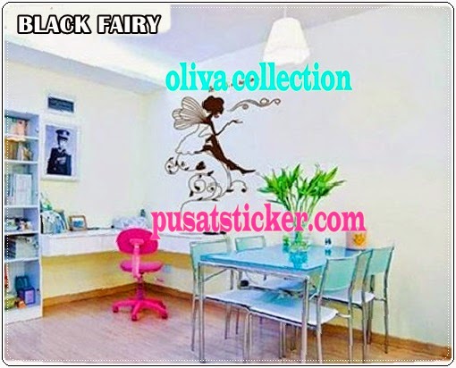 jual wall sticker new black fairy - olivacollection