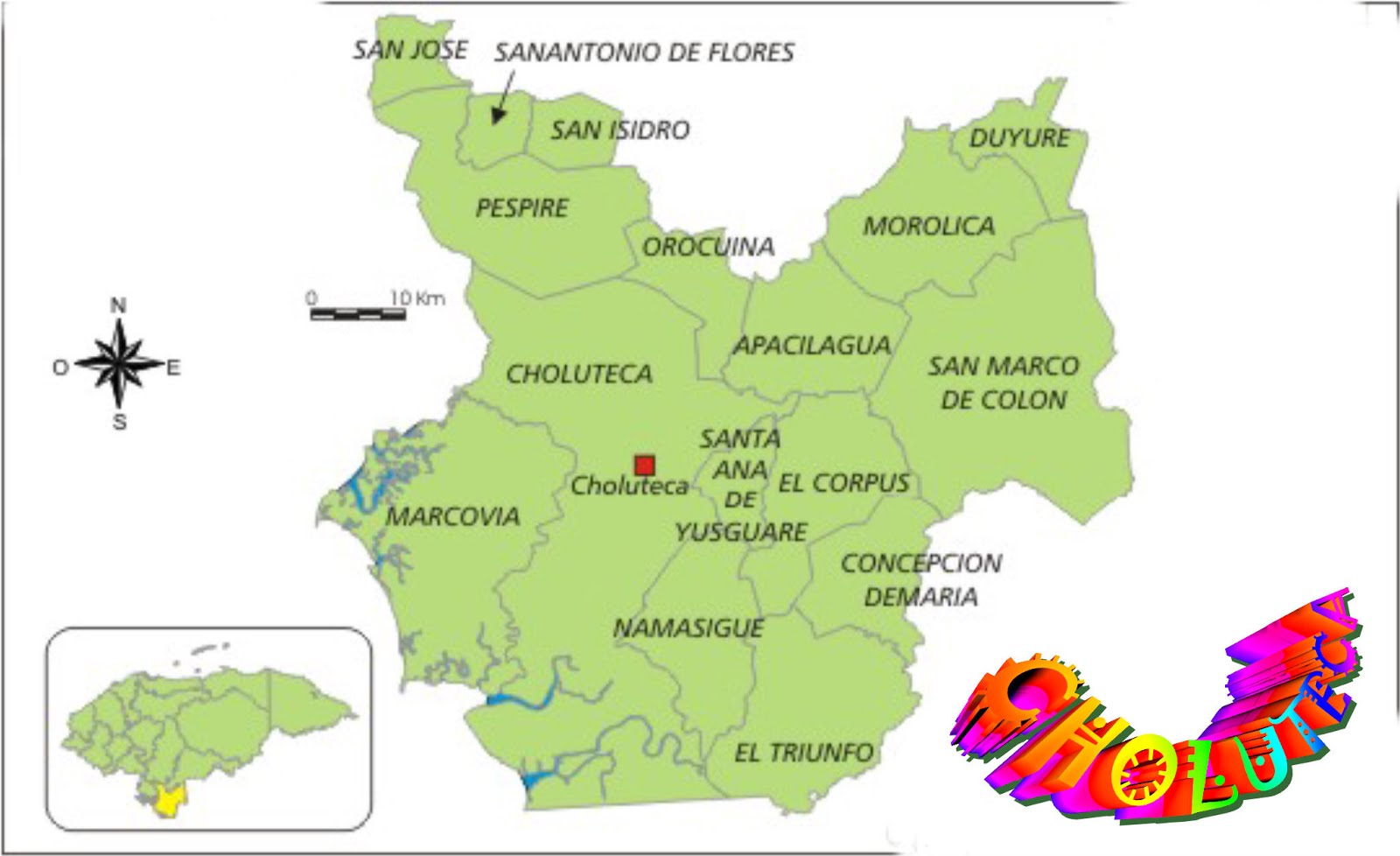 Mapa de Choluteca
