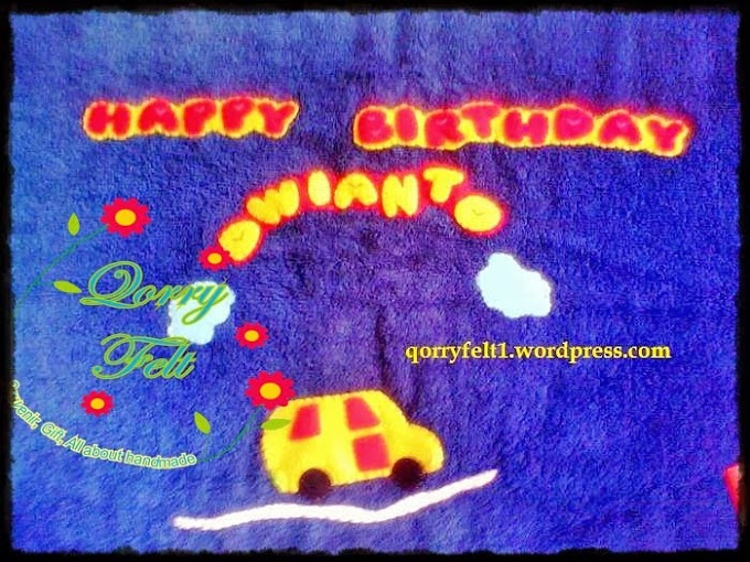 Handuk Nama Untuk Souvenir Dan Kado Ulang Tahun Happy Birthday