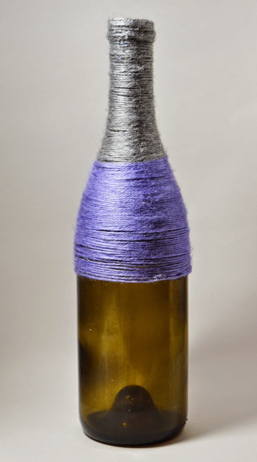 The Crafty Novice DIY Yarn Wrapped Bottle