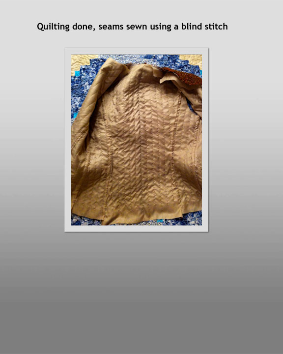 P's thrifty sewing, cooking, chicken keeping blog Chanel Jacket progress quilted lining