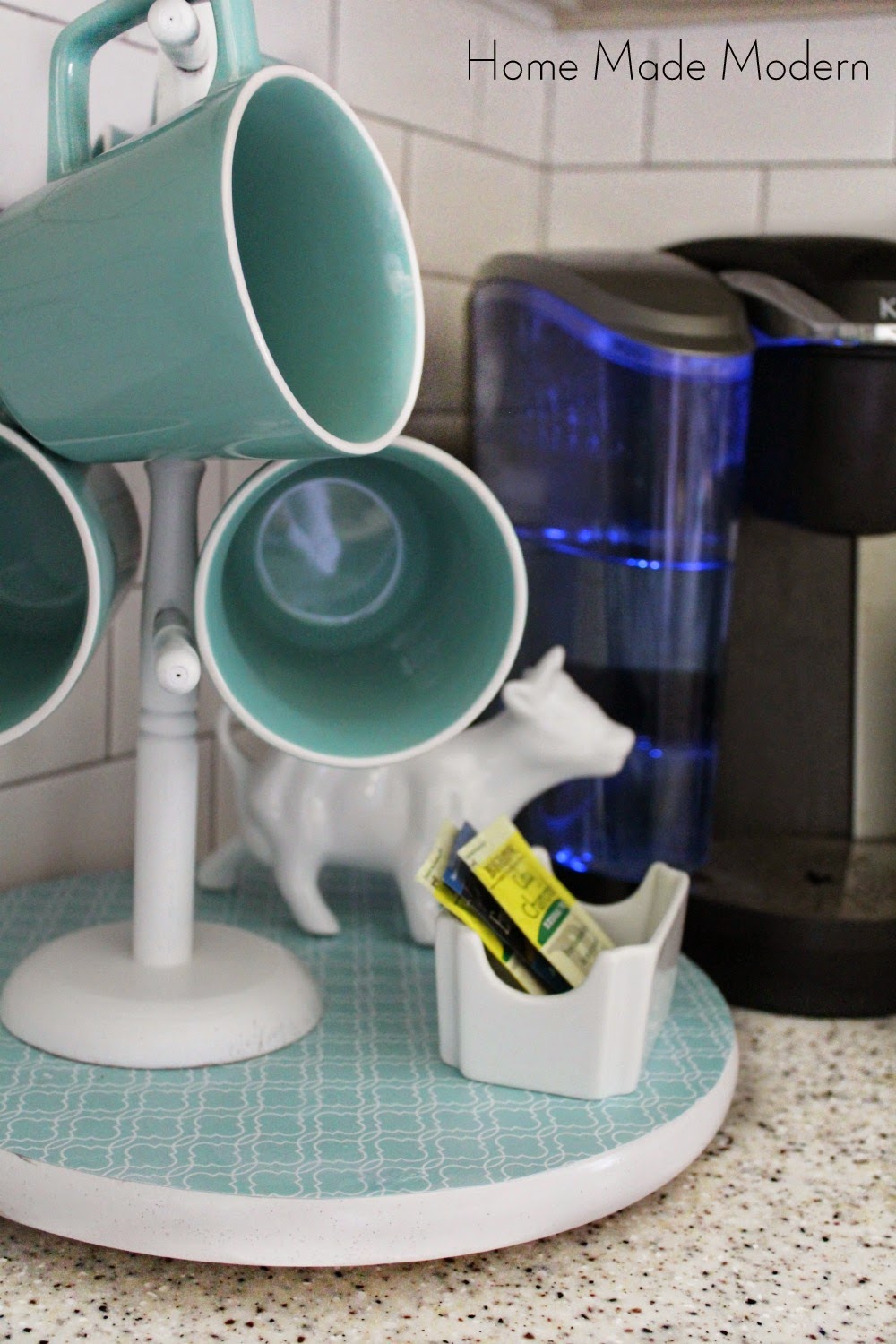 Home Made Modern Lazy Susan Coffee Station