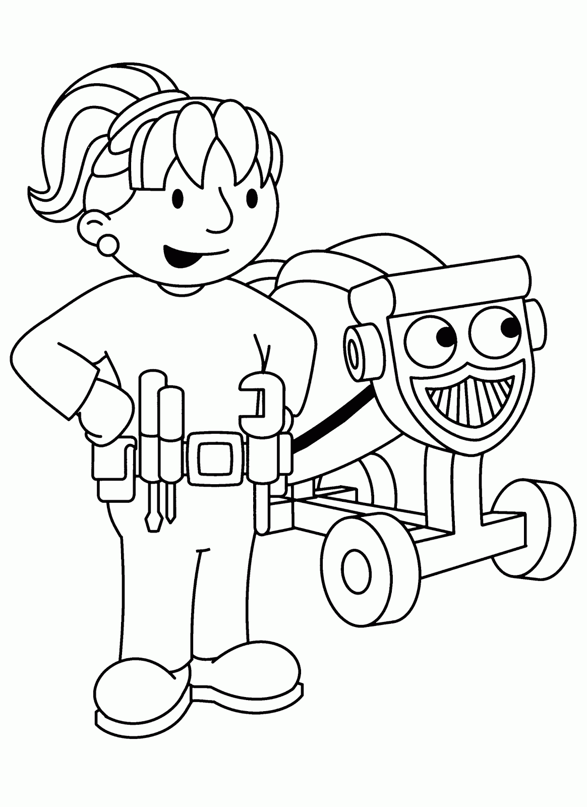 Bob the builder coloring pages - Lets coloring!