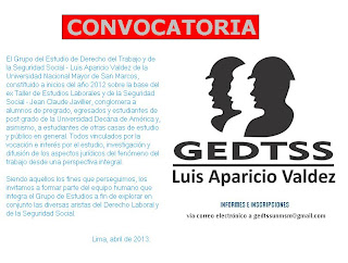 CONVOCATORIA GEDTSS - 2013