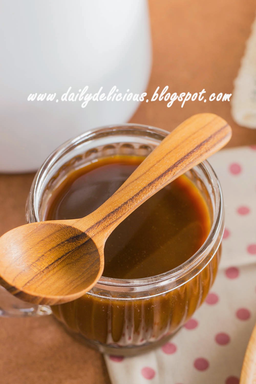 dailydelicious Thick brown sugar pancake with Butterscotch toffee sauce