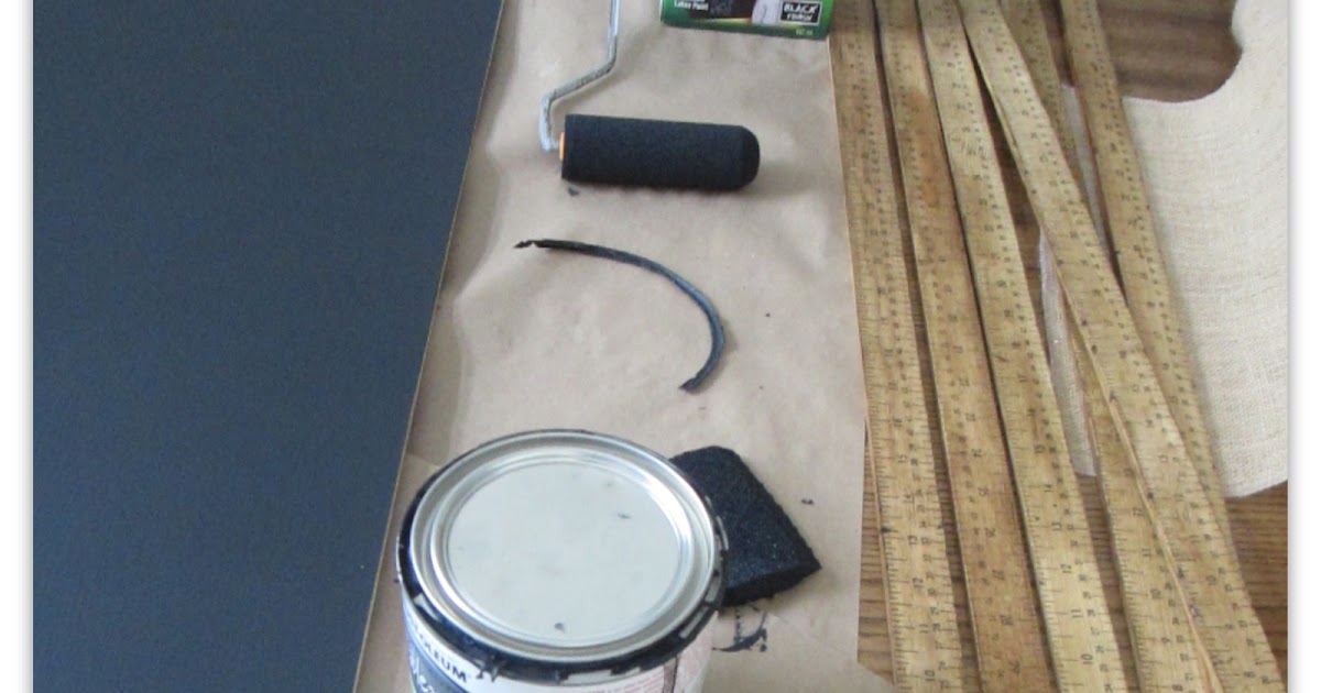 2Perfection Decor DIY Chalkboard using Meter sticks as Frame