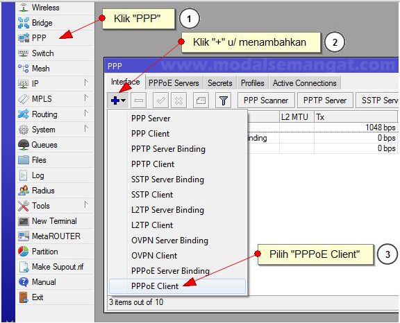 Dial PPPoE Speedy di MikroTik Dial PPPoE Speedy di MikroTik