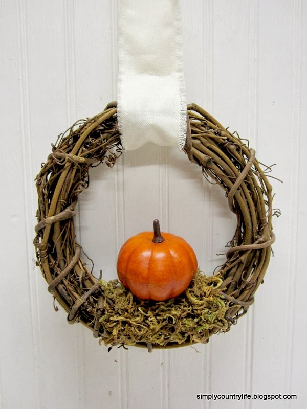 Simply Country Life Quick and Easy Simple Pumpkin Wreath