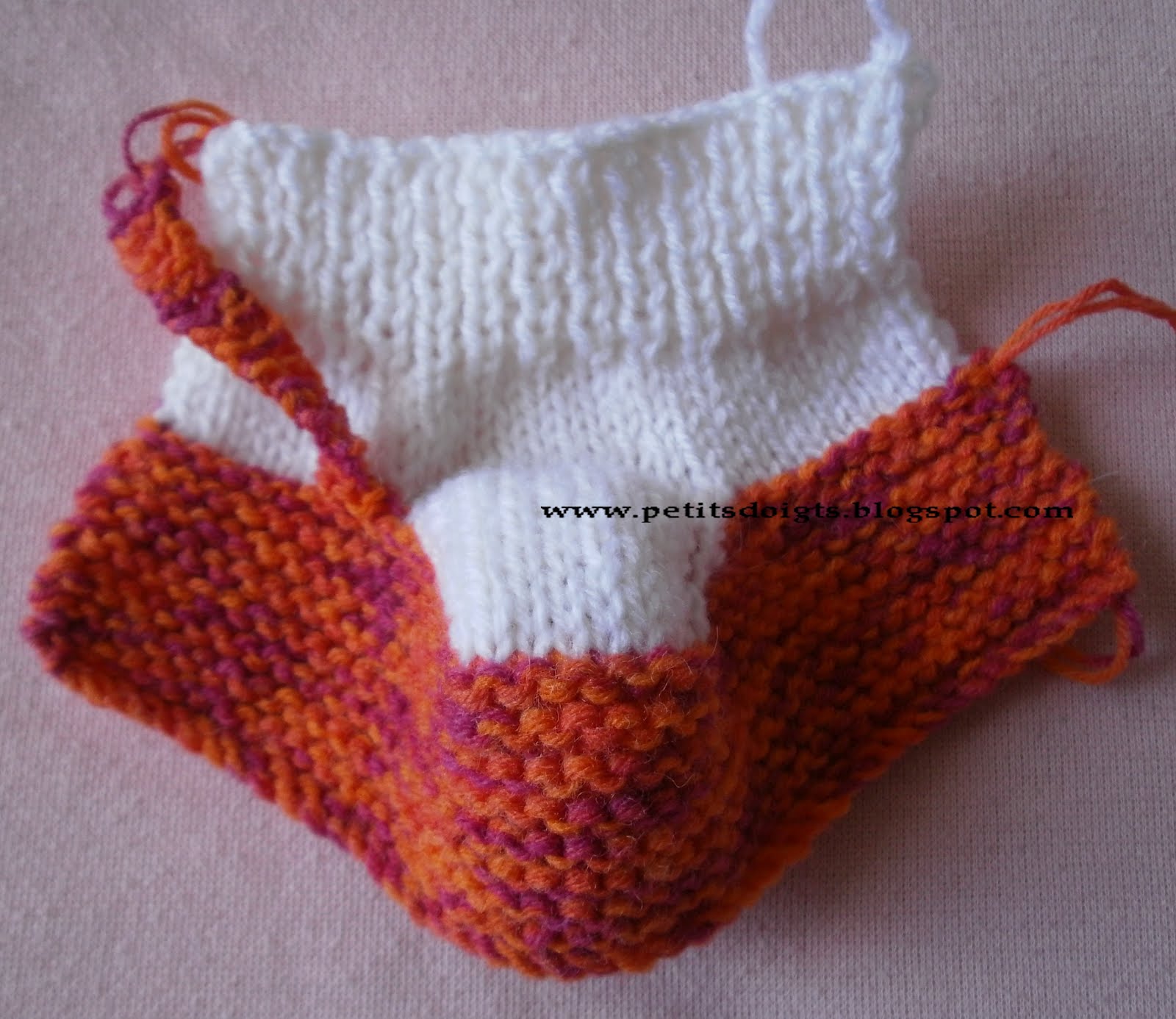 modele chausson a tricoter bebe