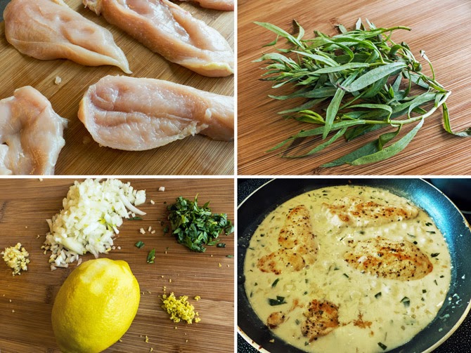 Cooking Weekends Chicken in Creamy Tarragon Wine Sauce
